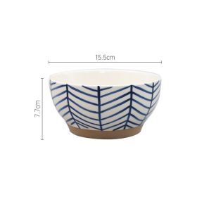 Japanese Nordic Stoneware Blue Raindrop Bowl (Option: Branches-6inch)