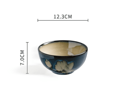 Underglaze Color Hand-painted Creative Bowls And Plates (Option: Large rice bowl 4.8inches)