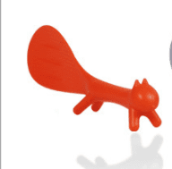 Cute Creative Squirrel Can Stand Non-stick Table Rice Spoon (Option: Orange-21x5.7cm)