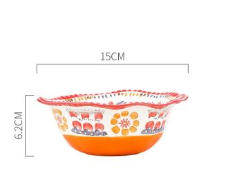 Retro Hand Drawn Dishes Home Rice Bowls (Option: 6inch bowl)