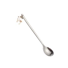 304 Stainless Steel Christmas Spoon (Option: Silver-Christmas elk)