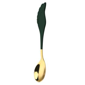 304 Stainless Steel Coffee Spoon Creative Net Red Wings Spoon Ice Cream Spoon Dessert Spoon Fork Spoon Spoon Gift Tableware (Option: K)