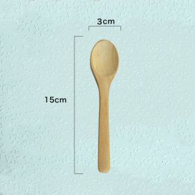 Eco-friendly Wooden Spoon For Eating (Option: 15x3cm varnish)