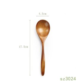 Solid Wood Spoon Japanese Honey Spoon (Option: 8 Style)