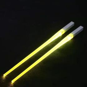 LED Light-emitting Chopsticks Light Stick Toys (Option: Yellow-1pair)