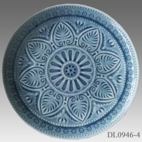 Ice Cracked Glazed Western Dinner Plate Ceramic Plate (Option: DL09464)