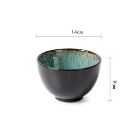 Creative Western Food Plate Dish Pan Kiln Turned Into Malachite Green Fruit Plate (Option: 5.5inch deep bowl)