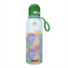 Golf Pattern Straw Lid Water Bottle; Flip & Sip Double Stainless Steel Thermal Insulation; Sports Bottle; Outdoor Mug