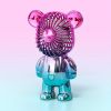 Mini Bear Fan With 3 Modes Wind Speed; Rechargeable Multicolor Portable Fan For Student And Office Workers Carry USB Charging