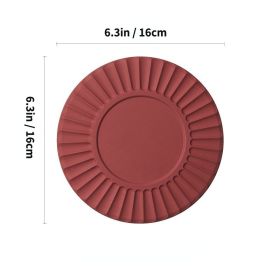 Eco Friendly Silicone Heat Insulation Pad Table Mat (Color: Red)