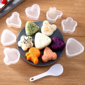 7pcs; DIY Sushi Mold Rice Ball Food Press Sushi Makers Mold (size: 7pcs/bag)