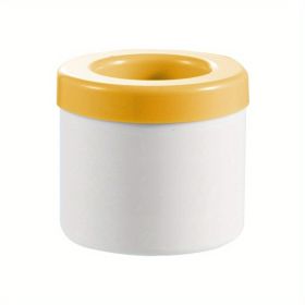 1pc Ice Cube Mold Household Ice Cup Cylinder Ice Tray Small Ice Cube Crushed Ice Easy To Release (Color: Cylinder Ice Cube Mold Yellow)