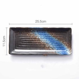 Sashimi Long Saury Rectangular Plate (Option: Colorful Color 25.5CM)