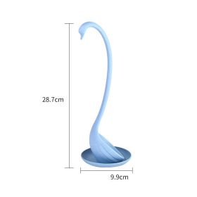 Swan With Tray Can Stand Up Spoon (Color: Blue)