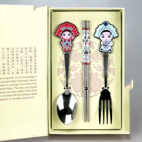 Peking Opera Mask Tableware Chopsticks Bowl China (Option: 4 Style)