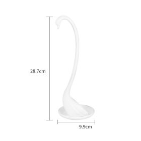 Swan With Tray Can Stand Up Spoon (Color: White)