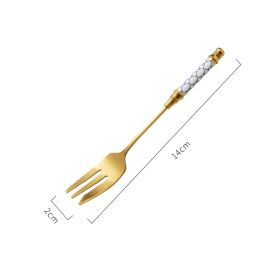 Stainless Steel Dessert Fork Cute Cake (Option: C)