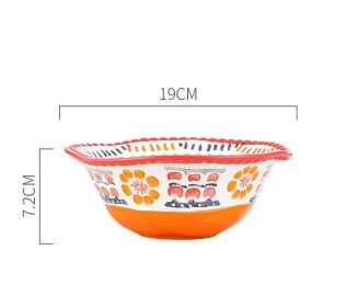 Retro Hand Drawn Dishes Home Rice Bowls (Option: 7.5inch bowl)