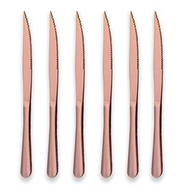 Thickened Stainless Steel Western Tableware Steak Knife (Option: Rose Gold-1PC)