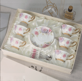 European Style Ceramic Cup Coffee Set (Option: B)