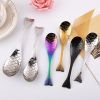 1pc Fish Shape Spoon; Creative Stainless Steel Household Soup Spoon; Teaspoon; Drink Mixing Spoon; Soup Spoon For Home Kitchen Restaurant