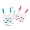 50pcs Cute Long Ear Bunny Rabbit Ear Gift Bag Easter Candy Gift Plastic Party Favors