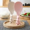 1pc Cute Rabbit Non-Stick Rice Scoop; Bunny Shape Standable Rice Scooper; Household Rice Cooker Rice Spoon; Cartoon Rice Spoon