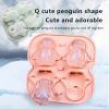 1pc Penguin Model Ice Maker Mold Whiskey Frozen Penguin Ice Cubes Spherical Ice Grid Ice Mold Food Grade Ice Storage Box