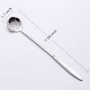 4pcs/set Coffee Scoop; Ice Cream Dessert Scoop; Stainless Steel Long Handle Mug Stirring Spoon