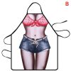 1pc Funny Muscle Man Kitchen Apron Sexy Women Cooking Pinafore Home Cleaning Tool