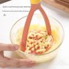 1pc 1pc Mashed Potato Press; Household Potato Press Gadget; PP Plastic Potato Press