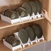 1pc Dish Storage Rack; Kitchen Dish Drain Rack; Plate Storage And Finishing Rack; Tableware Dinner Plate Rack