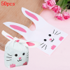 50pcs Cute Long Ear Bunny Rabbit Ear Gift Bag Easter Candy Gift Plastic Party Favors