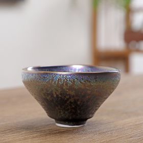 Colorful Black Gold Kiln Variation Tianmu Glazed Ceramic Tea Cup (Option: 4tyle)