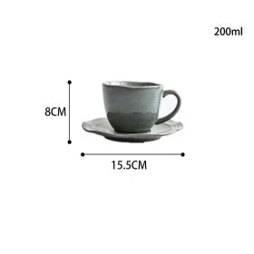 American Vintage Ceramic Household Tableware Plate Saucer Cup (Option: Coffee cup)