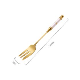 Stainless Steel Dessert Fork Cute Cake (Option: J)