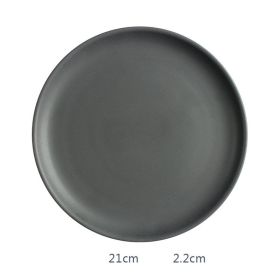 Ceramic Rice Household Tableware Bowl (Option: Flat plate)