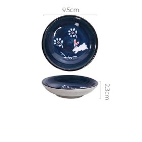 Japanese Ceramic Snack Appetizer Dim Sum Dipping Dish (Option: Moon Rabbit)