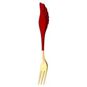 304 Stainless Steel Coffee Spoon Creative Net Red Wings Spoon Ice Cream Spoon Dessert Spoon Fork Spoon Spoon Gift Tableware (Option: N)