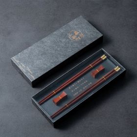 New Year's Fuding Mahogany Family Pack Solid Wood Chopsticks (Option: 8 Style)