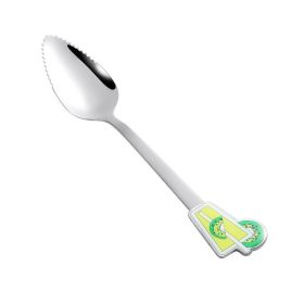 Baby Scraping Mud Spoon Stainless Steel With Serrated (Option: Kiwi-Cup)