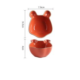 Cartoon Creative Ceramic Dipping Sauce Saucer (Color: Orange)