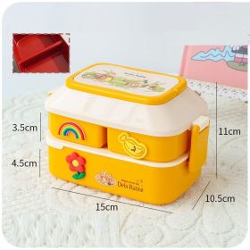 Cute Kids Bento Fruit  Divided Picnic Box (Option: Orange-L-With patch)