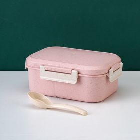 Large-capacity Portable Lunch Box In Pp Material That Can Be Microwaved To Heat The Student Canteen (Option: Pink-301or500ML)