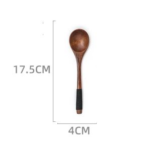 Japanese Style Wooden Long Handle Soup Instant Noodle Spoon (Option: 11 Style)