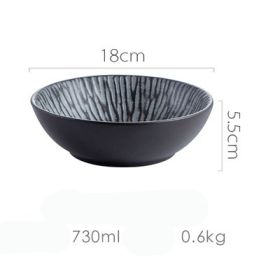 New Large Ceramic Large Pot Soup Bowl For Household Use (Option: 18cm salad bowl)