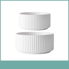 Creative Personality Household Ceramic Bowl Tableware (Option: White-Set)