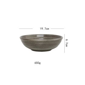 Retro Daily Use Kitchenware Ceramic Western Plate (Option: 8inch threaded bowl)