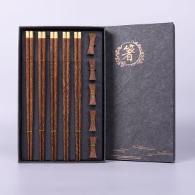 New Year's Fuding Mahogany Family Pack Solid Wood Chopsticks (Option: 10 Style)